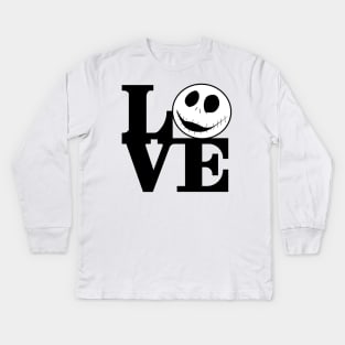 love is dead? black Kids Long Sleeve T-Shirt